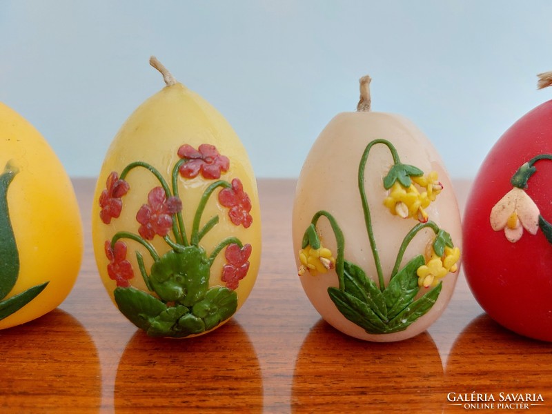 Retro candle egg-shaped craft candle 6 pcs