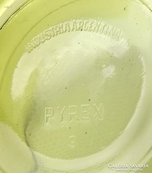 1M067 Pyrex Industria Argentina borostyánsárga üveg teáskészlet 6 darab
