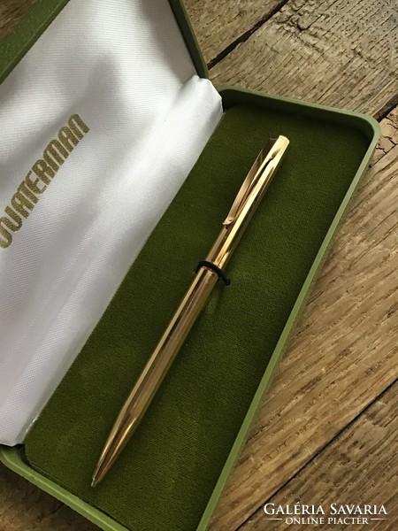 Old French gold-plated waterman ballpoint pen in box