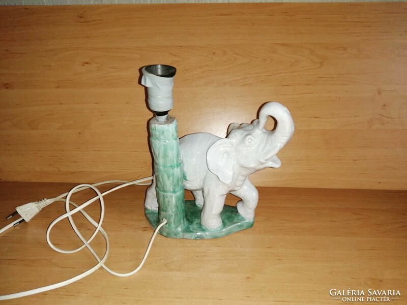 Retro elephant porcelain table lamp 18 cm high