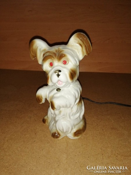 Beautiful puppy children table bedside porcelain aroma lamp 20 cm high