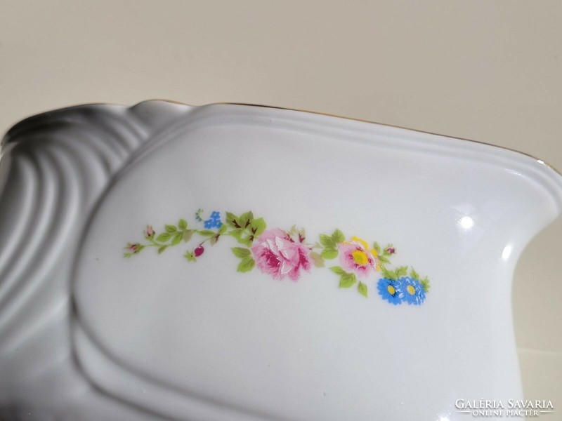 Régi Apulum porcelán szószos virágmintás mártásos kiöntő