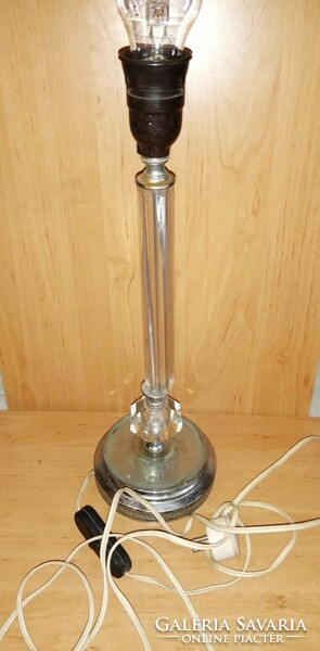 Old glass - metal art noveau table lamp without shade