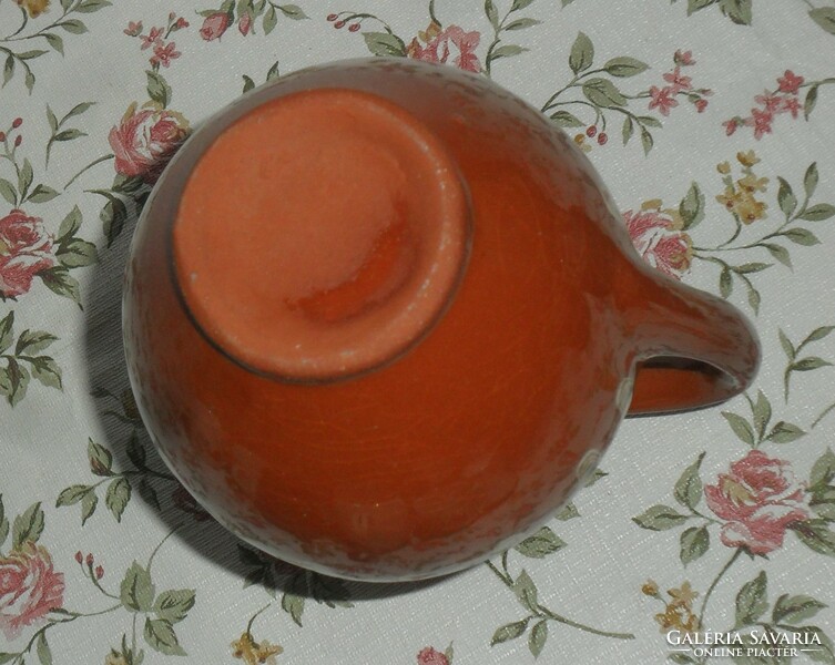 Bulgarian glazed ceramic jug / spout approx.: 17 cm high.