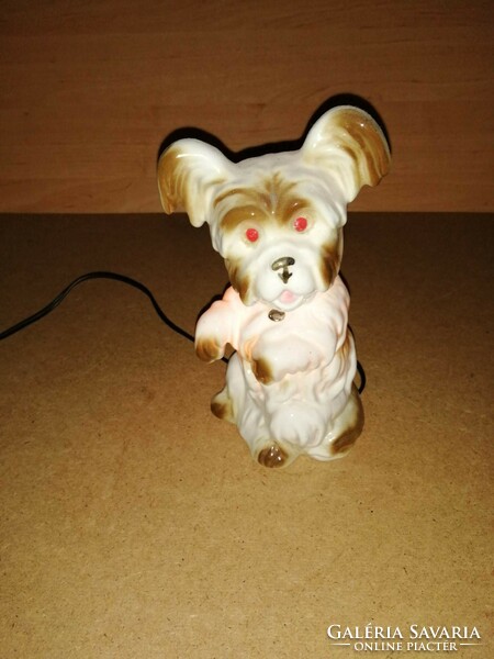 Beautiful puppy children table bedside porcelain aroma lamp 20 cm high