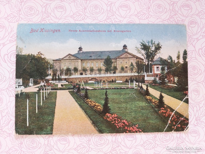 Régi képeslap 1955 levelezőlap Bad Kissingen