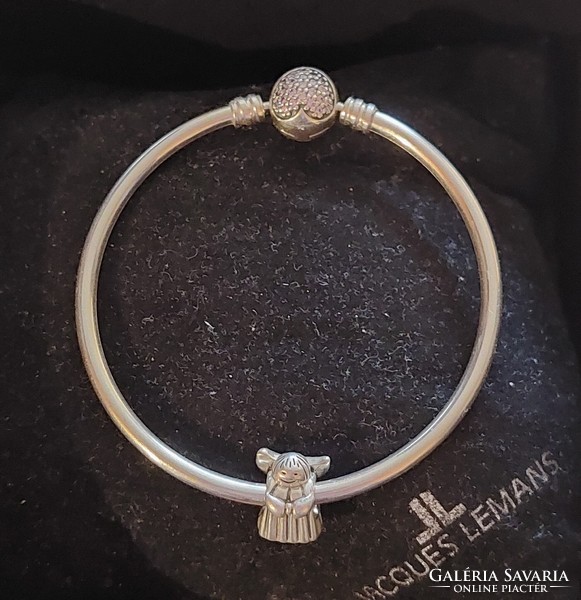 Pandora bracelet heart pattern zirconia with stone clasp