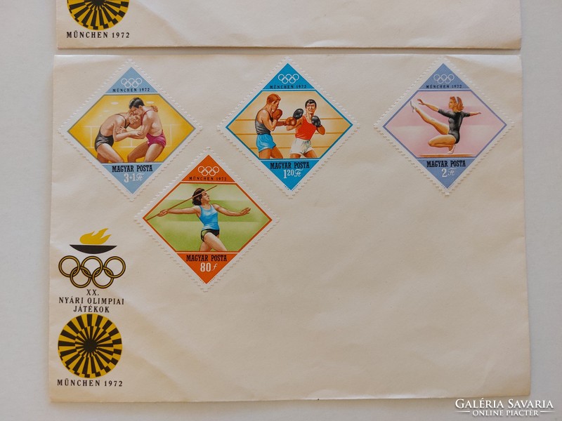 Old stamp envelope xx. Summer Olympics 1972 Munich 2 pcs