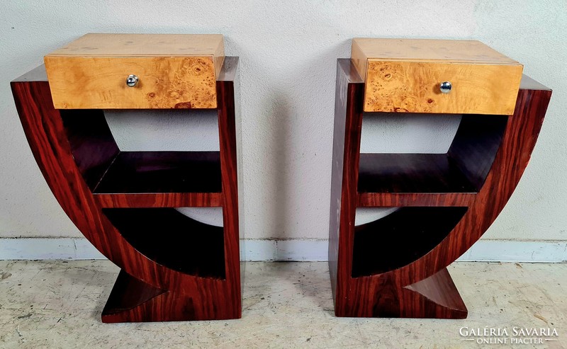 A656 art deco bedside cabinets with drawers