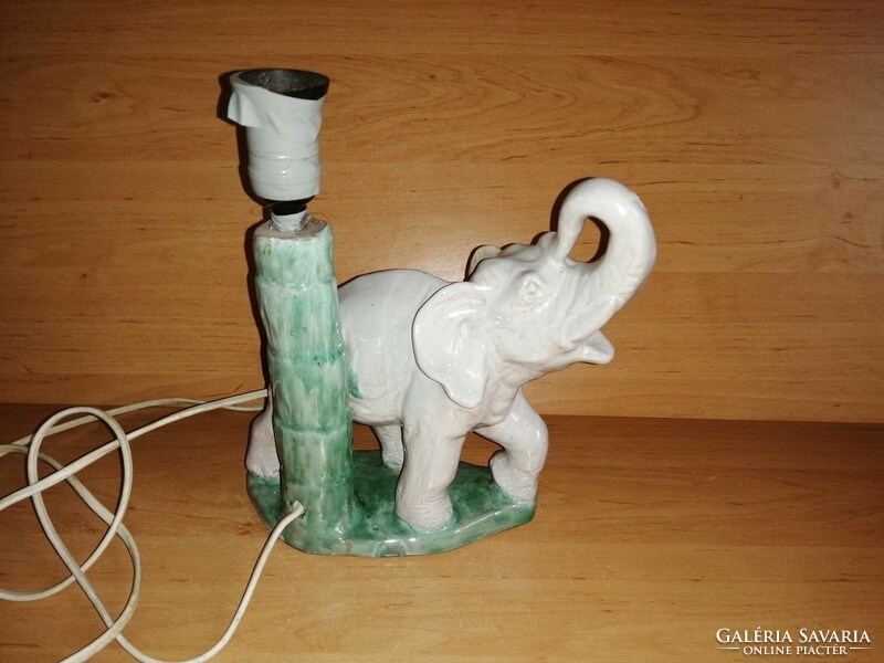 Retro elephant porcelain table lamp 18 cm high