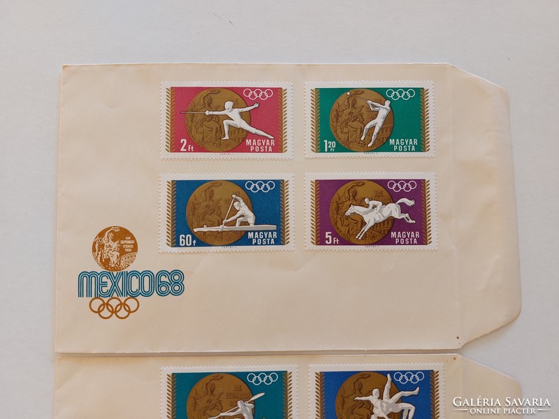Régi bélyeg boríték Olimpia Mexico 1968 2 db