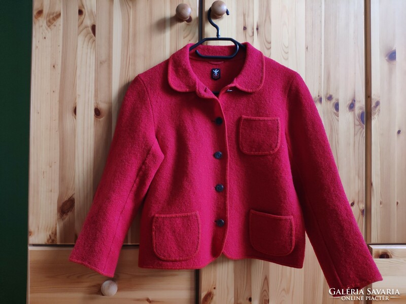 Wool felt women's blazer, small jacket - size s