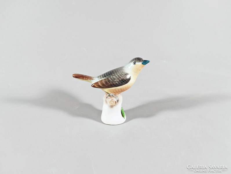 Herend, colorful songbird figure with a blue beak, perfect! (I206)