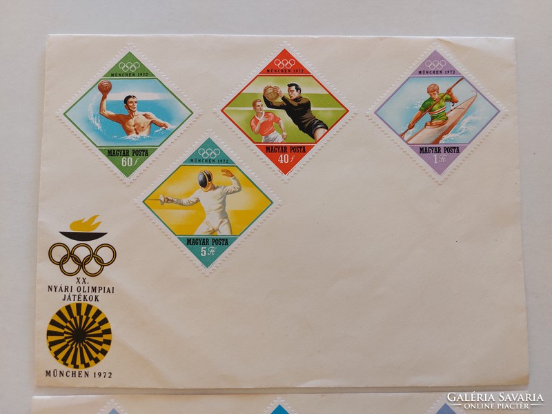Régi bélyeg boríték XX. Nyári Olimpiai Játékok 1972 München 2 db