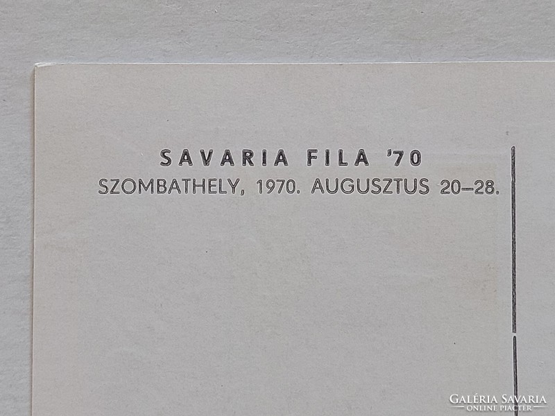Old postcard savaria fila '70 szombathely 1970 postcard