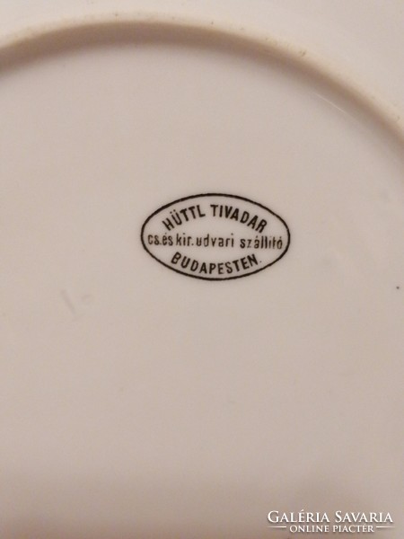Hüttl Tivadar császári és királyi udvari szállító vastagfalú porcelán készlet (