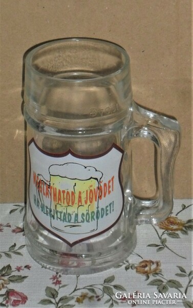 Glass, 0.5L beer mug with a funny inscription.