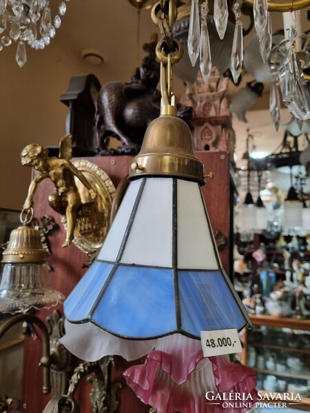 Old restored tiffany burr pendant lamp