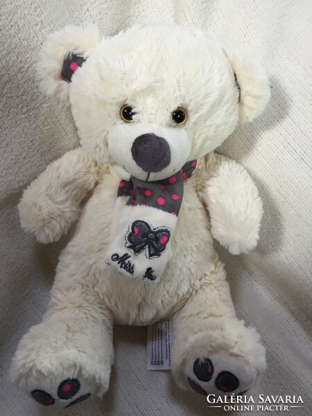 A charming teddy bear with slippers