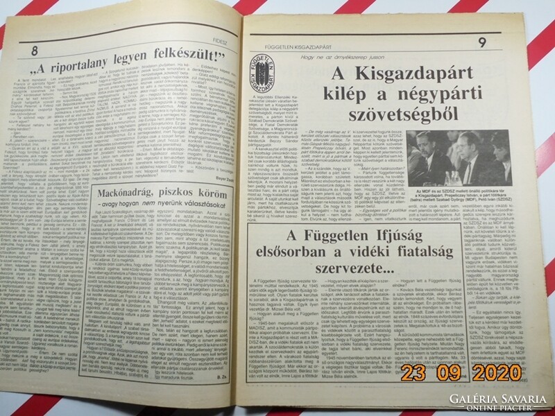 Régi retro újság - Pártbeszéd- Választási politikai hetilap - 1989. december 7. - Születésnapra