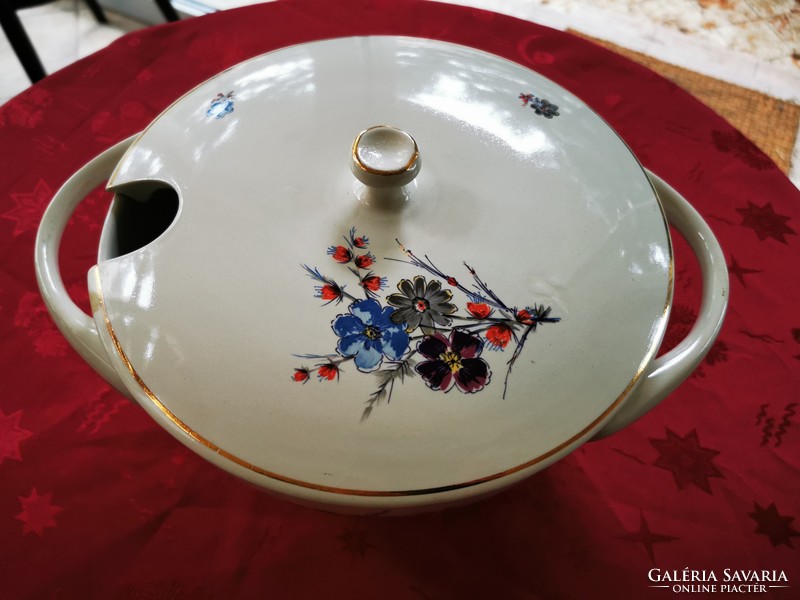 Antique granite soup bowl