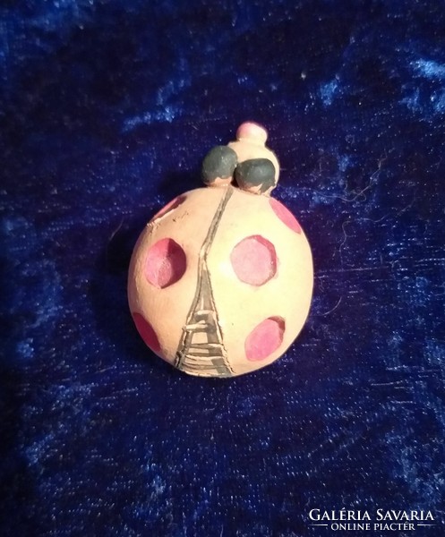 Small ceramic ladybug figure