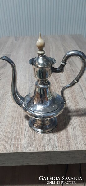 A curiosity!! Antique silver mocha pot el. With bone tongs approx. 1880 Hermann südfeld