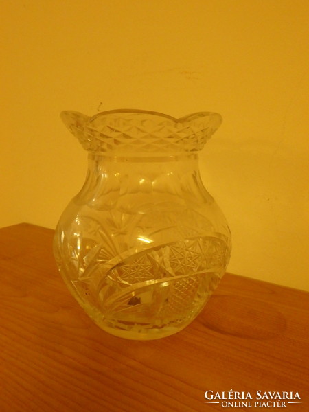 Kristály váza 17 cm