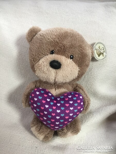 English teddy bear, with a big heart, hugs brand, new, with tag