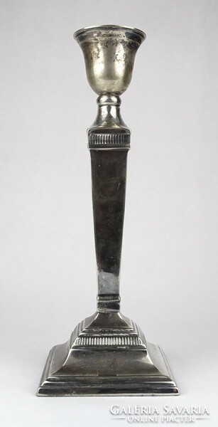 1M193 old large English-style silver-plated candle holder 30 cm