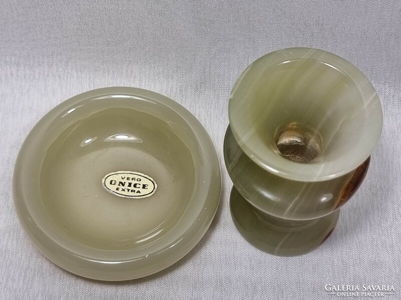 Onyx bowl and vase with vero onice extra mark.