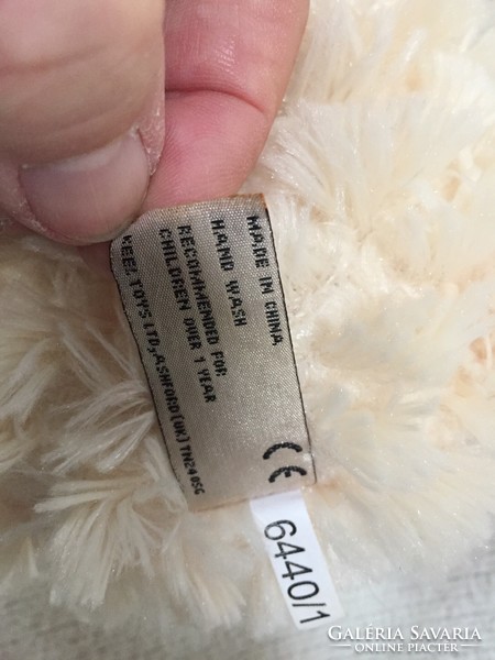 Plush lamb figure, marked, numbered