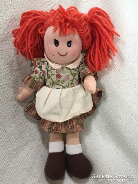 Textilbaba, vintage rongybaba, lány figura