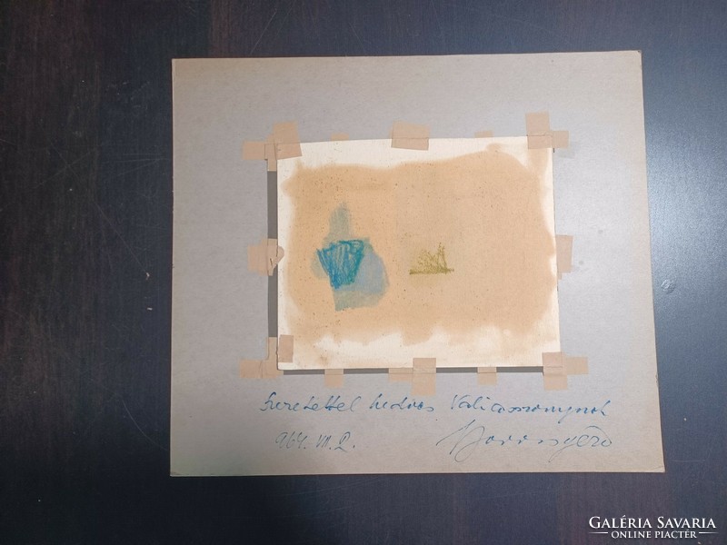 Boross gauze, still life intended for Valeria Bruckner, marked (full size 37×32 cm) tempera