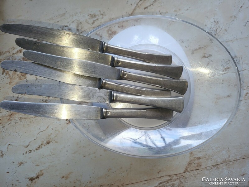 6 Personal, 12-piece silver cutlery set, 6 forks, 6 knives with box, gold jewelry exchange!