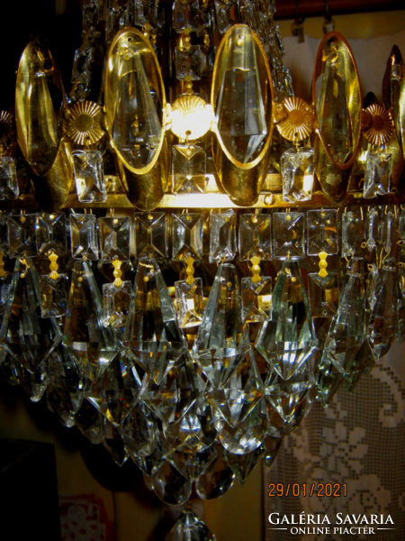 Old crystal chandelier