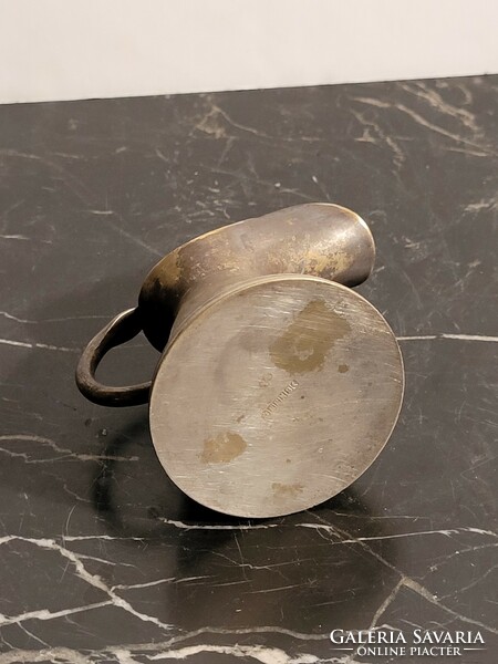 Silver plated English enamel metal pouring jug 9x8x6cm milk cream jug epns