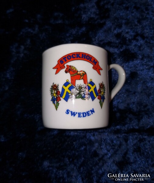 Swedish Stockholm porcelain mug cup souvenir