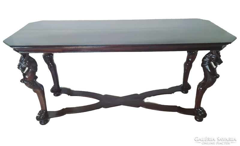 A641 newly renovated antique, renaissance style dining table, console table