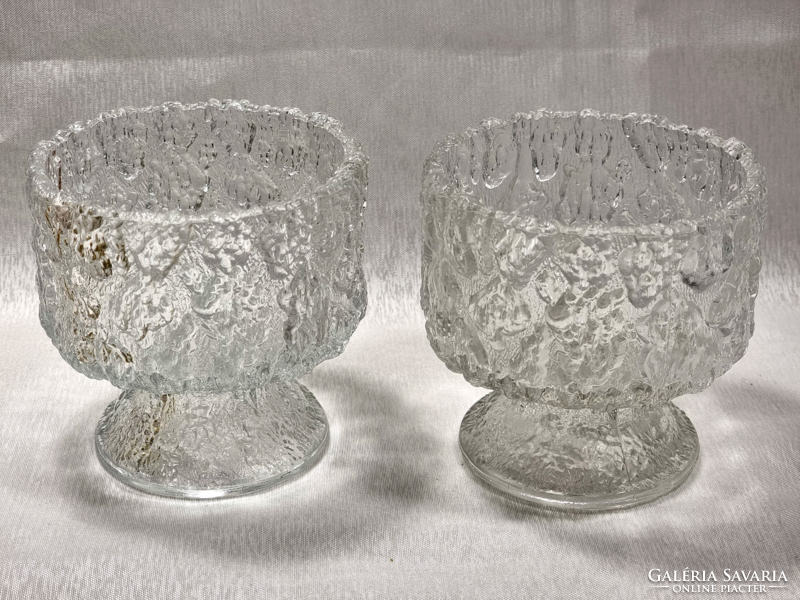 2 tapio wirkkala in one - frosted glass - iittala - Finland - 70s