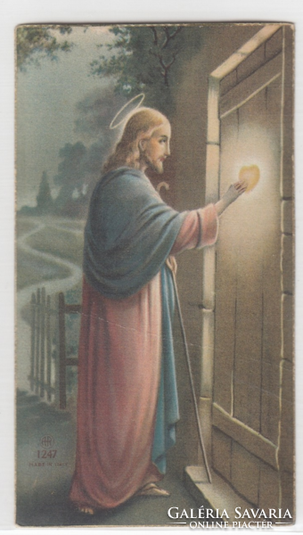 Saint image - prayer image, old antique, hard paper