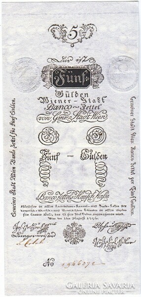 Austria 5 Austro-Hungarian gulden1796 replica unc