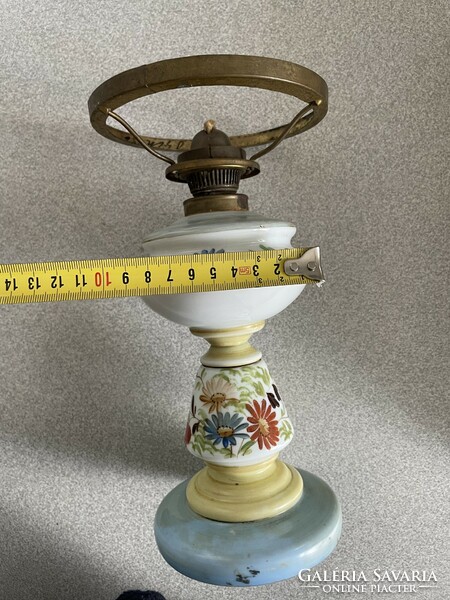 Antique hand painted kerosene lamp