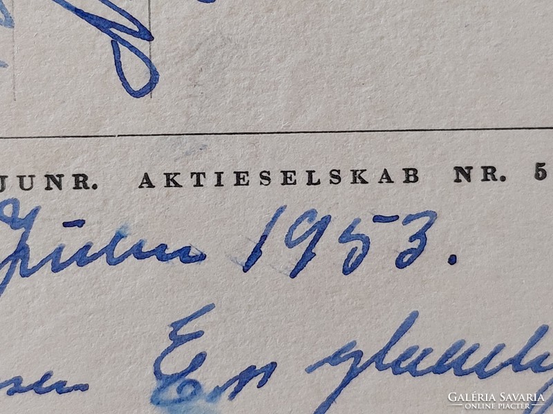 Régi karácsonyi képeslap 1953 levelezőlap havas táj szánkó