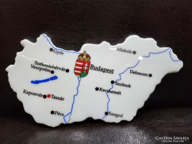 Zsolnay Hungary porcelain map