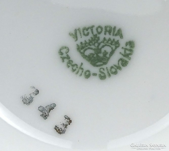 1F481 Régi nagyméretű irizáló cseh porcelán Victoria váza 30 cm