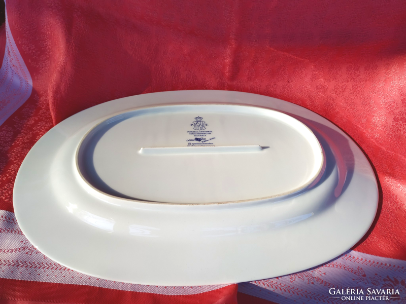 Oval porcelain steak bowl