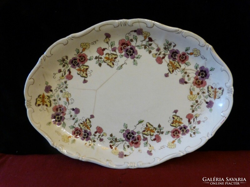 2 pcs. Butterfly zsolnay, bowl, small plate.