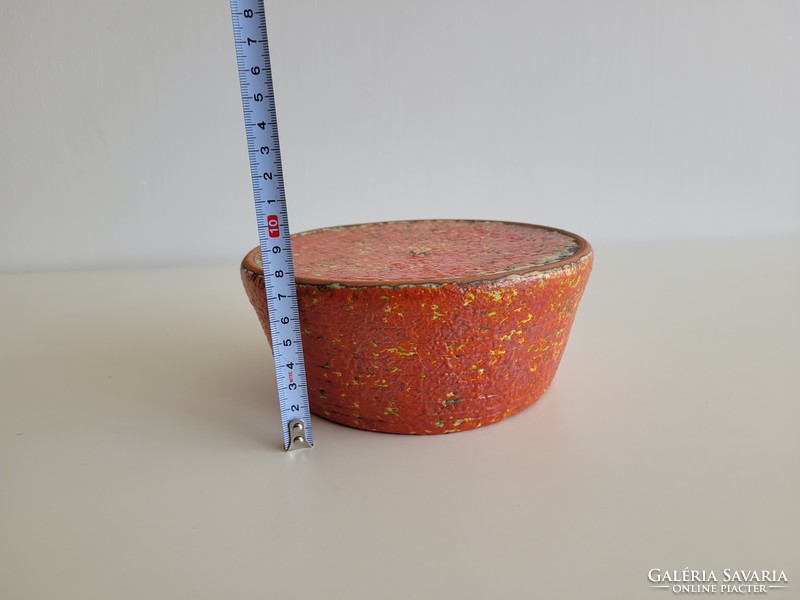 Old retro handicraft ceramic ikebana pond head vase mid century flowerpot