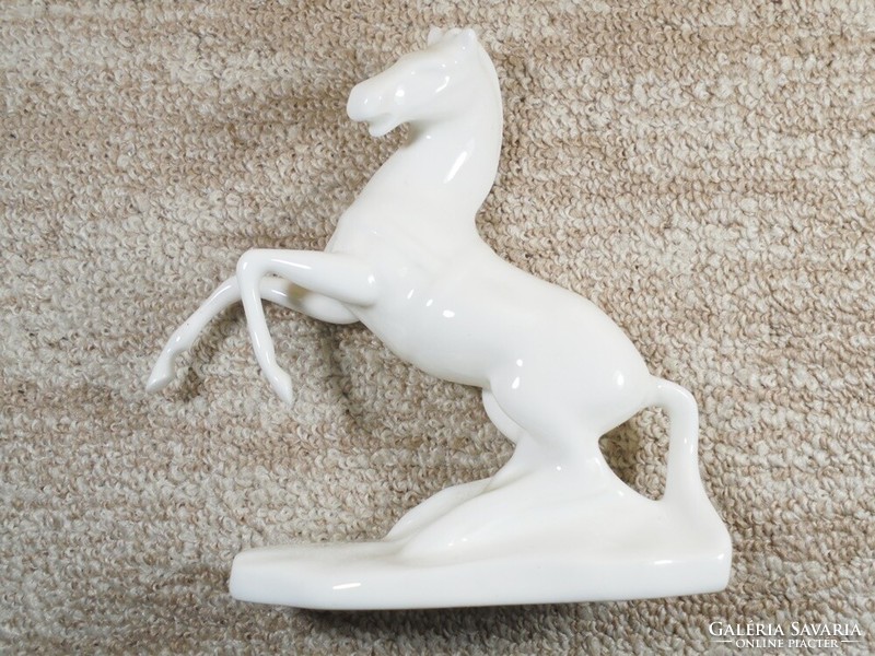 Retro régi jelzett Cero - porcelán ló lovacska figura szobor
